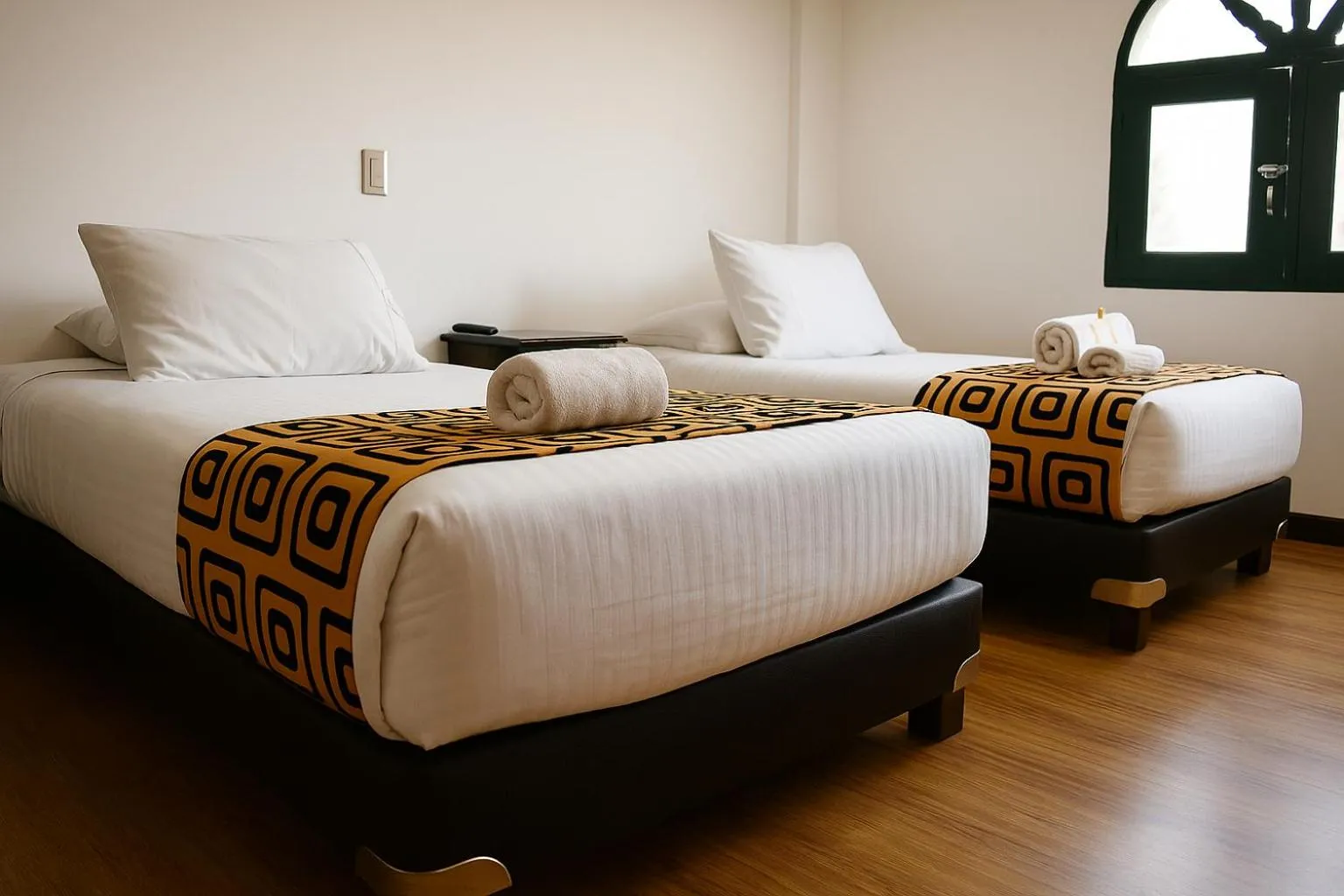 Bed in Mongui Plaza Hotel
