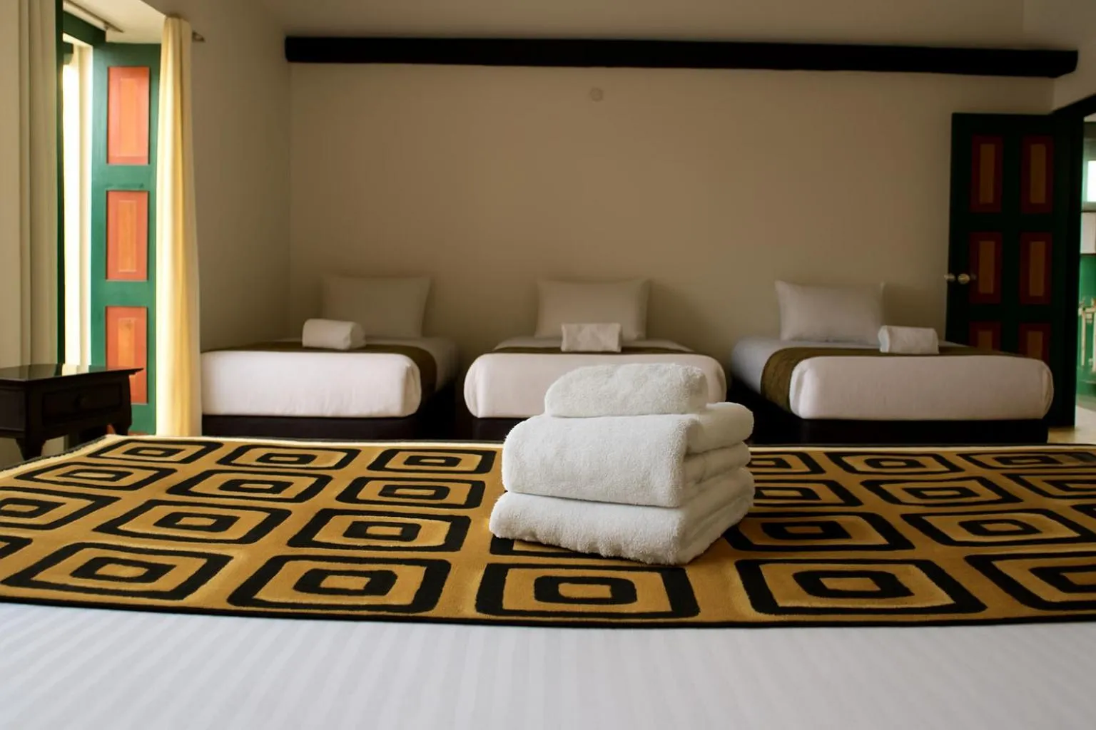 Bed in Mongui Plaza Hotel