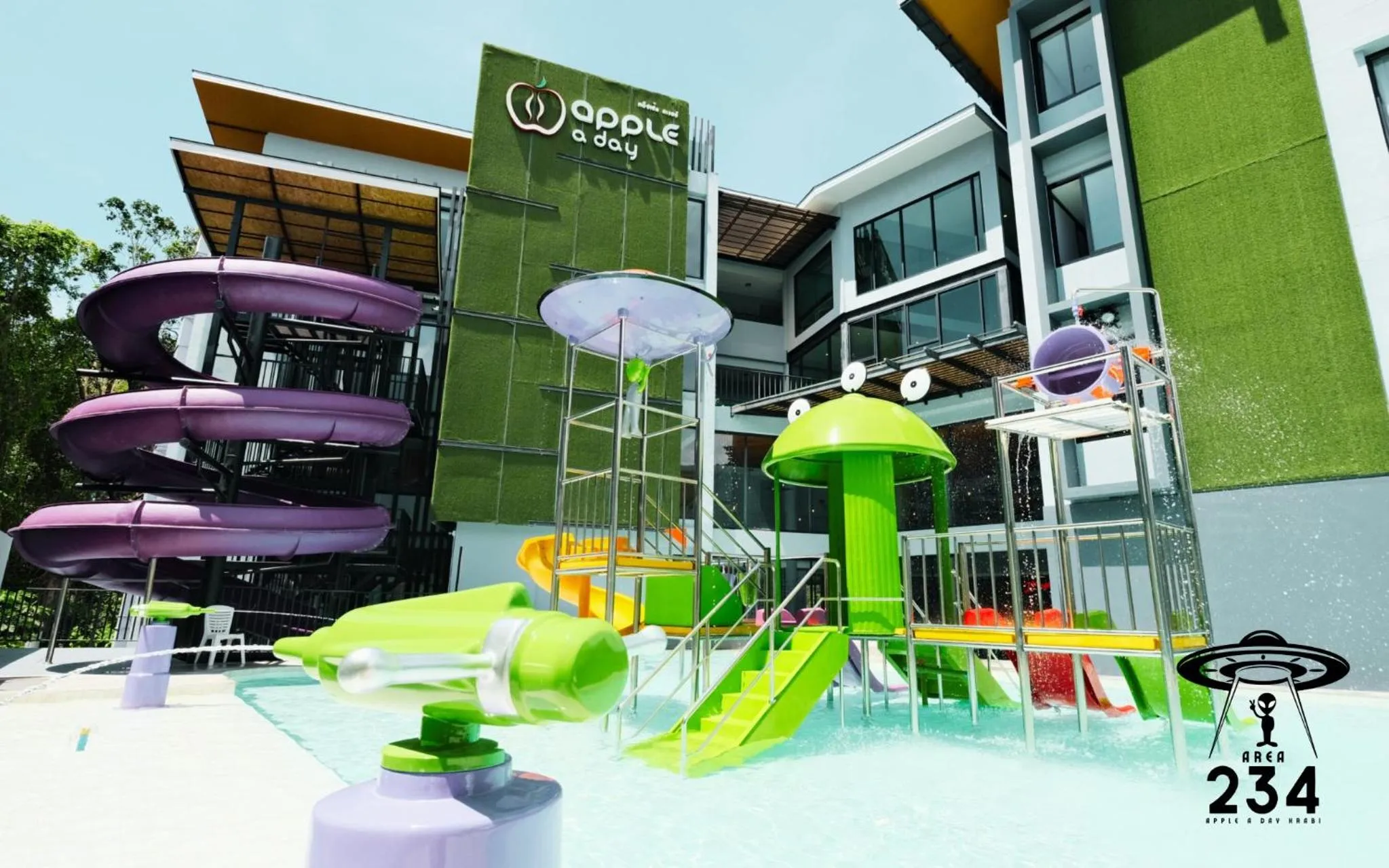 Aqua park in Apple A Day Resort Krabi, Ao Nang Beach