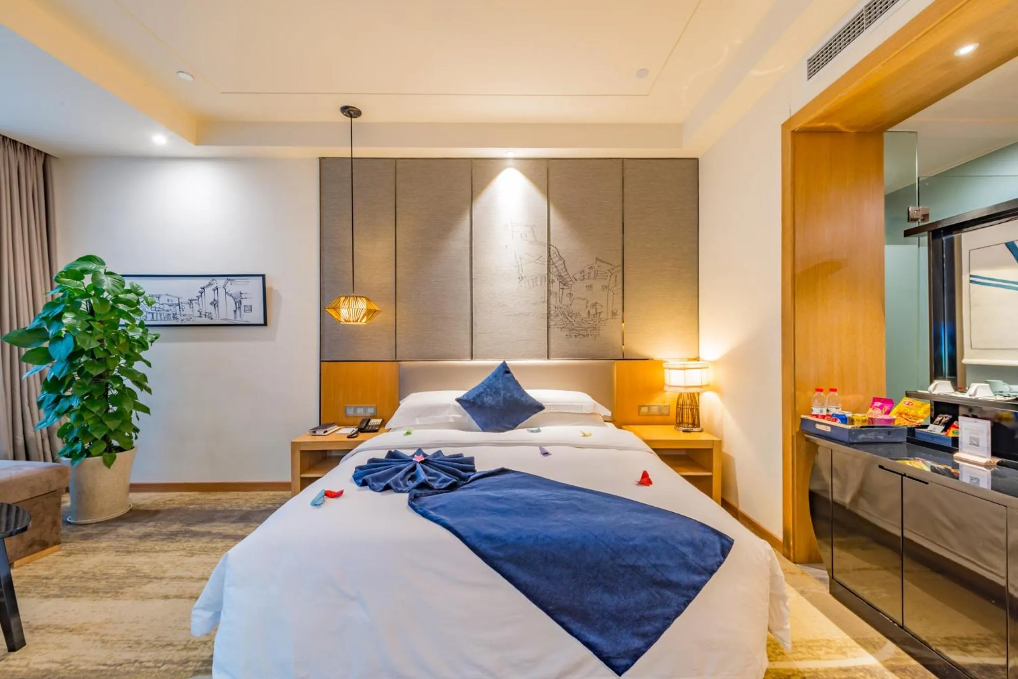 Bed in Chongqing Shanggao Hotel