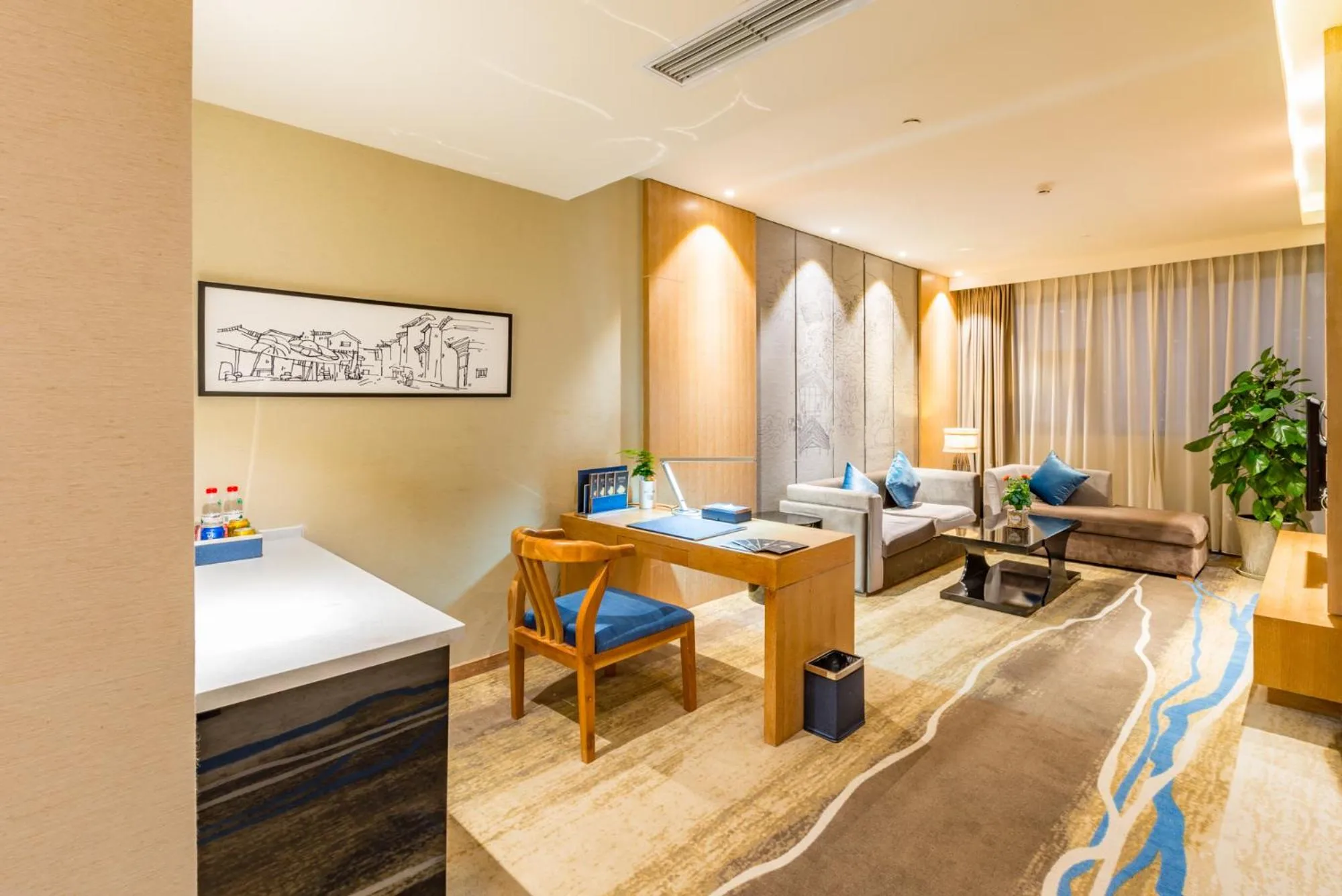 Seating area in Chongqing Shanggao Hotel