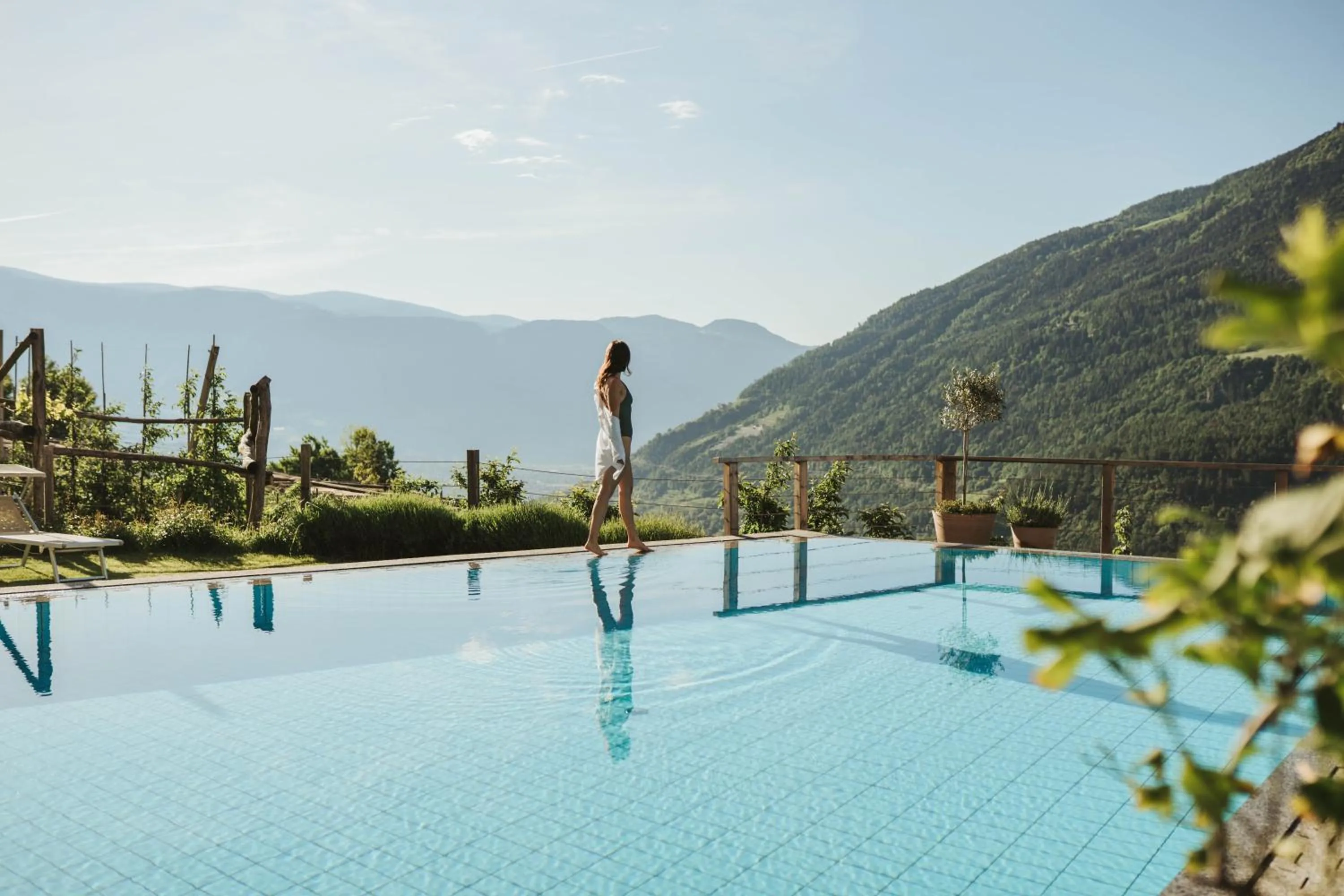 Pool view in Hotel Niedermair
