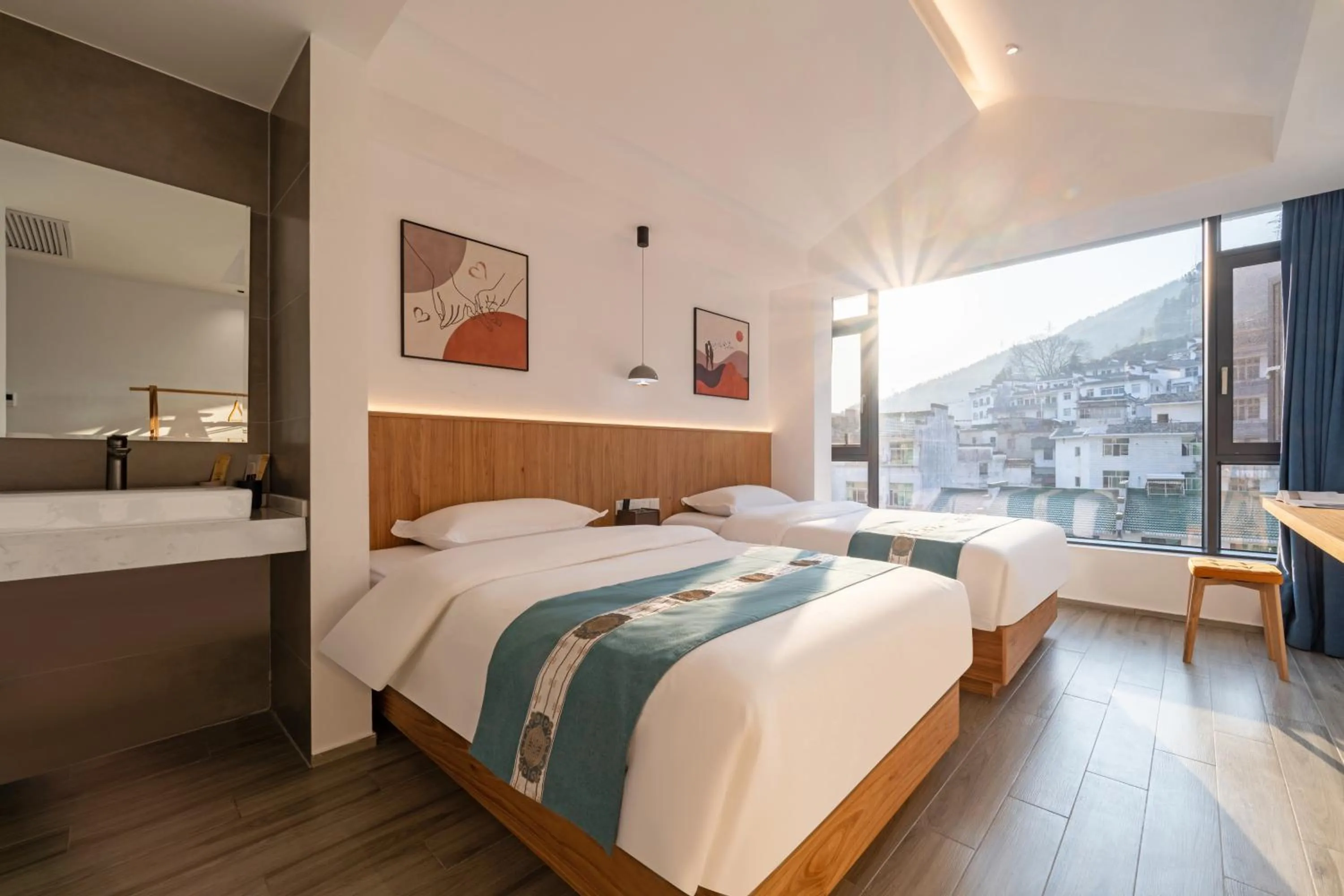 Bed in Huang Mountain Wangfeng Hotel