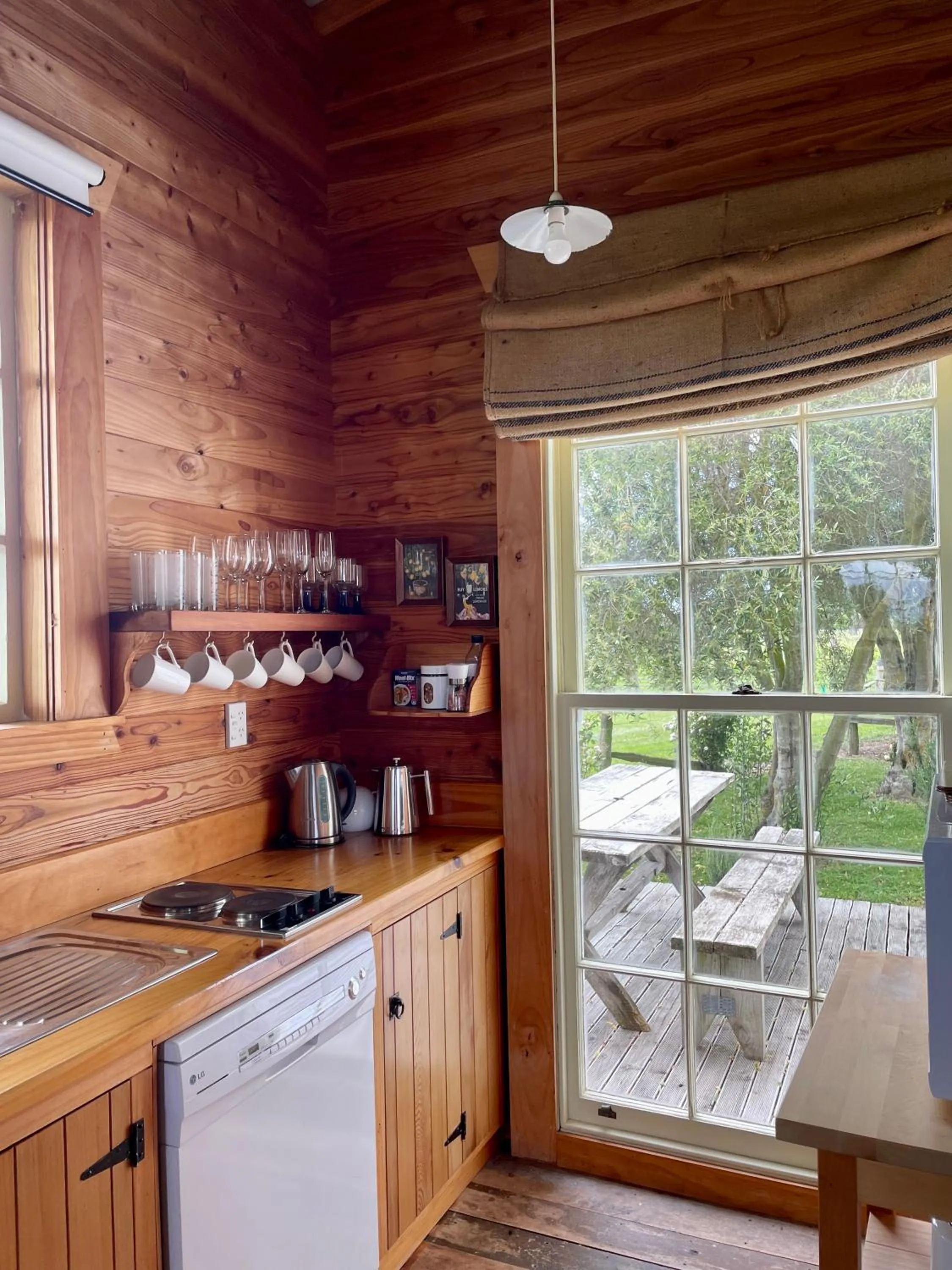 Garden view in St Leonards Vineyard Cottages