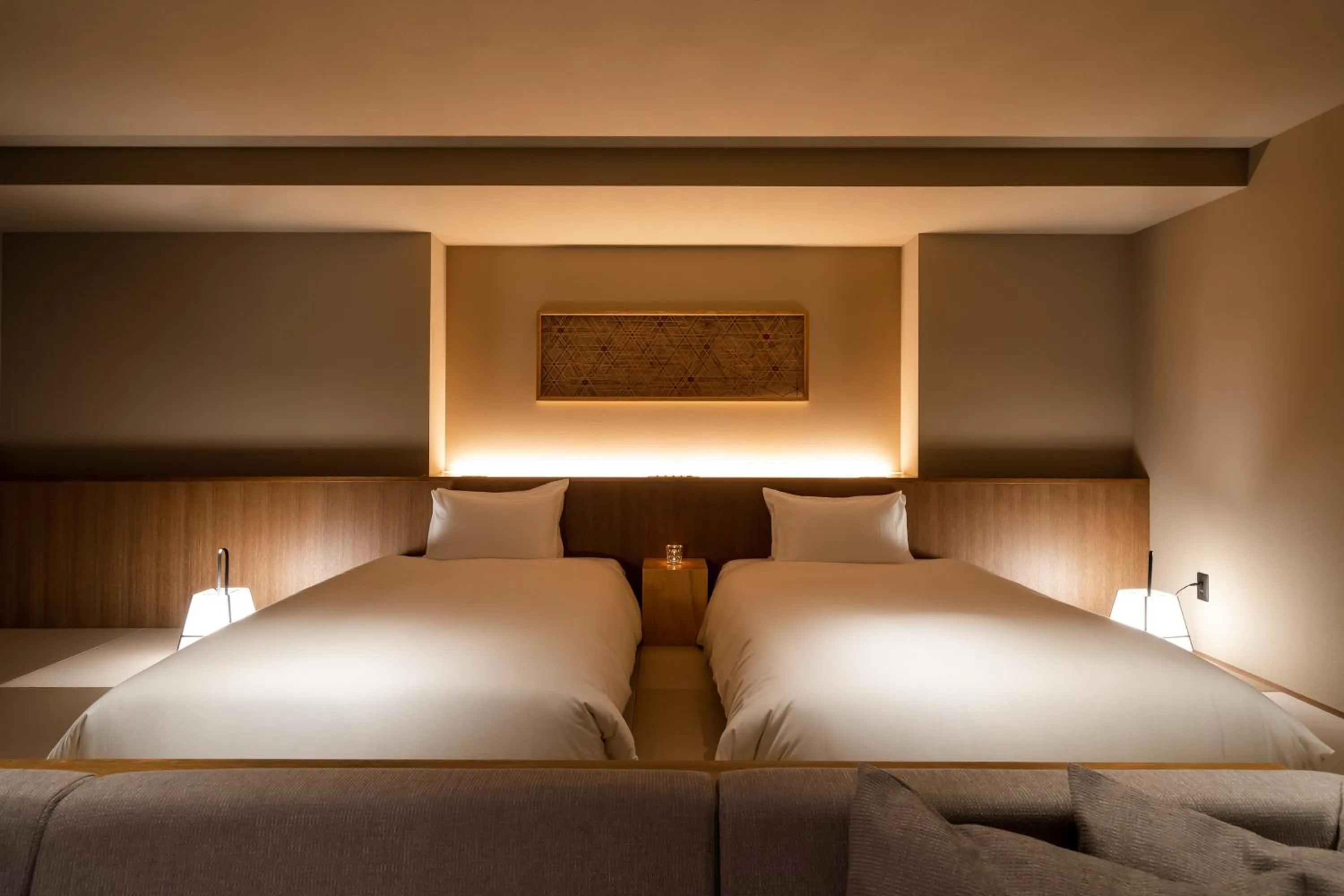 Bed in Atarayo Nishiizu Onsen