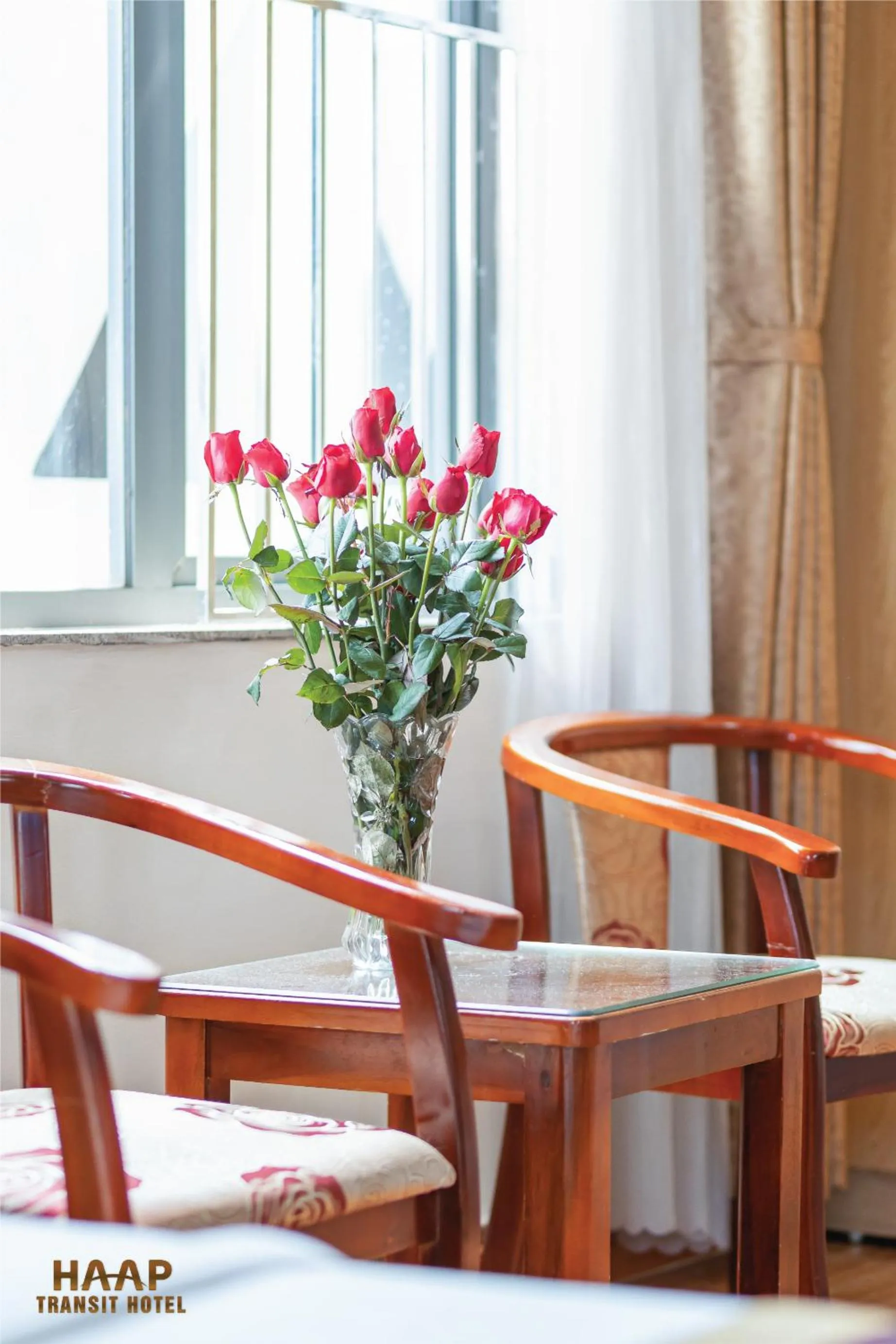 Seating area in HAAP Transit Hotel