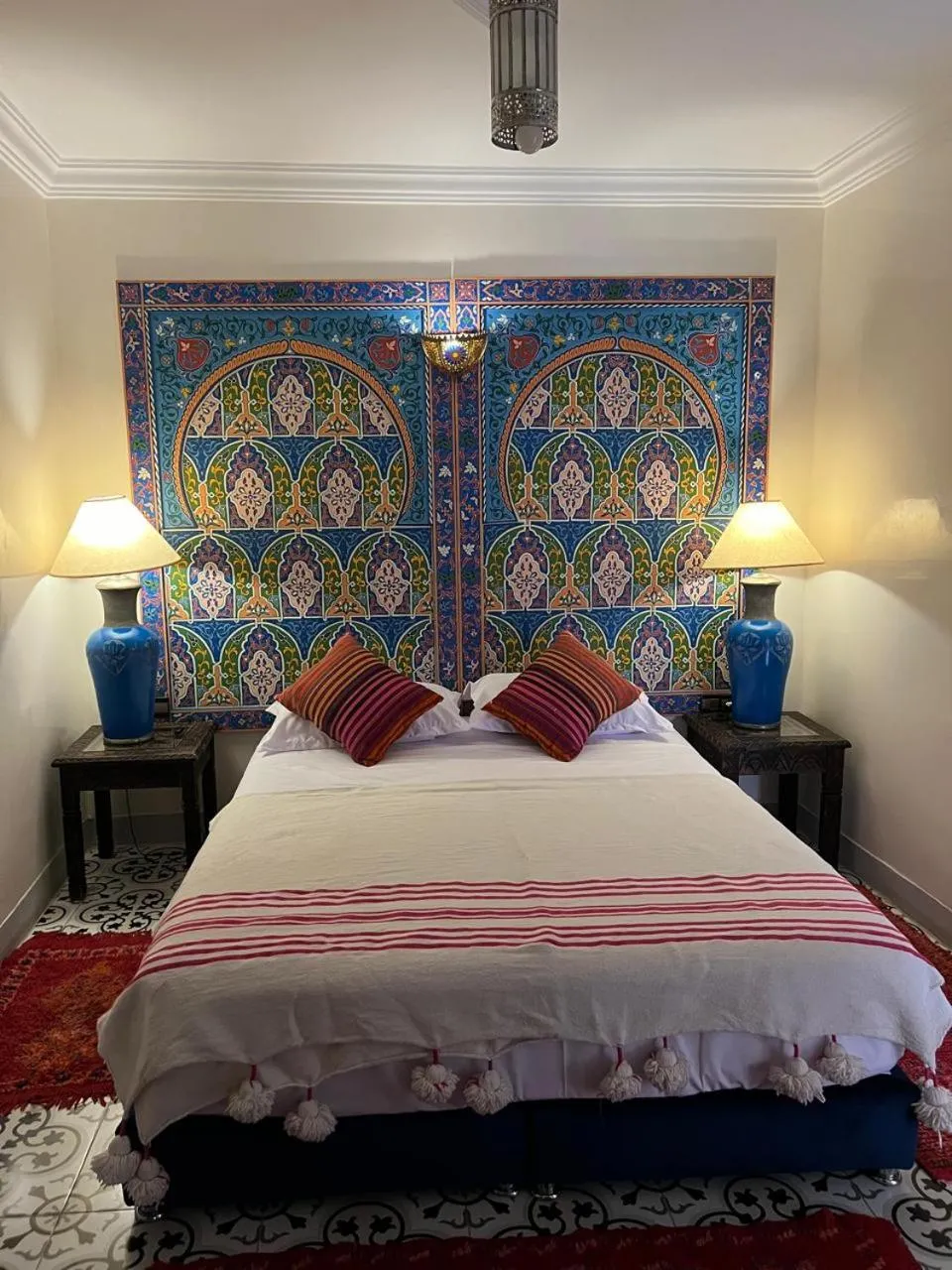 Bed in Riad Konouz