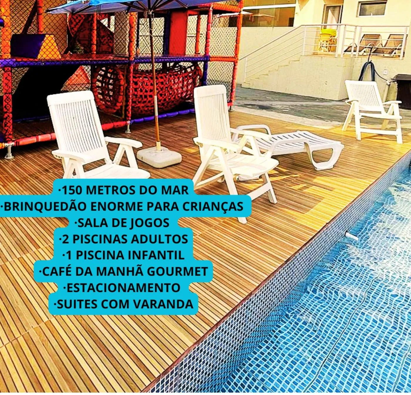 Swimming pool in Hotel Rosa da Ilha Guaruja - Perto do Mar com piscina