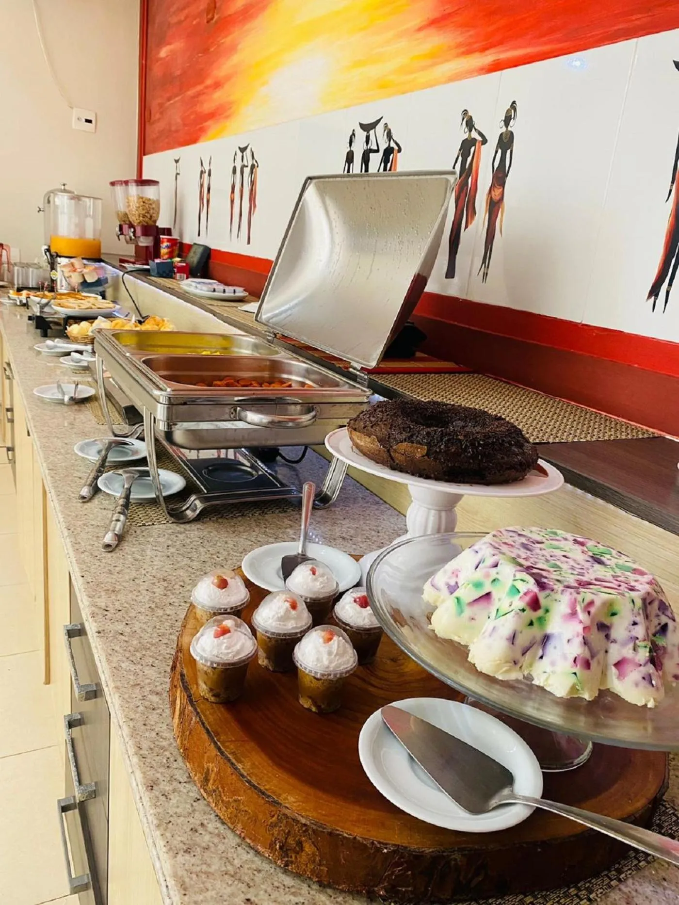 Buffet breakfast in Hotel Rosa da Ilha Guaruja - Perto do Mar com piscina