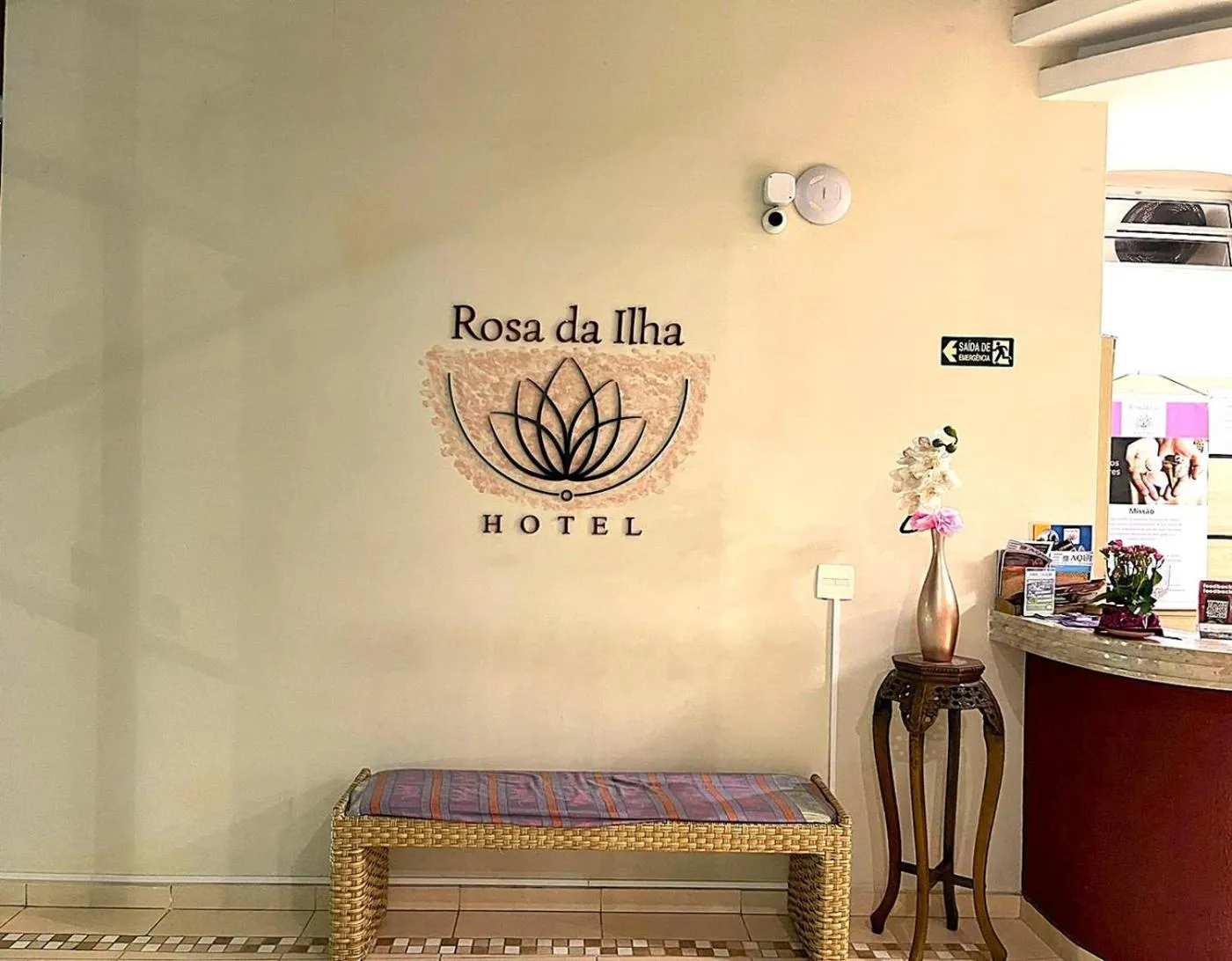 Lobby or reception in Hotel Rosa da Ilha Guaruja - Perto do Mar com piscina