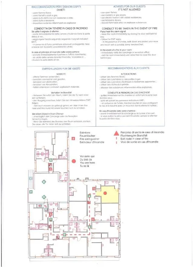 Floor plan in Hotel Guidi