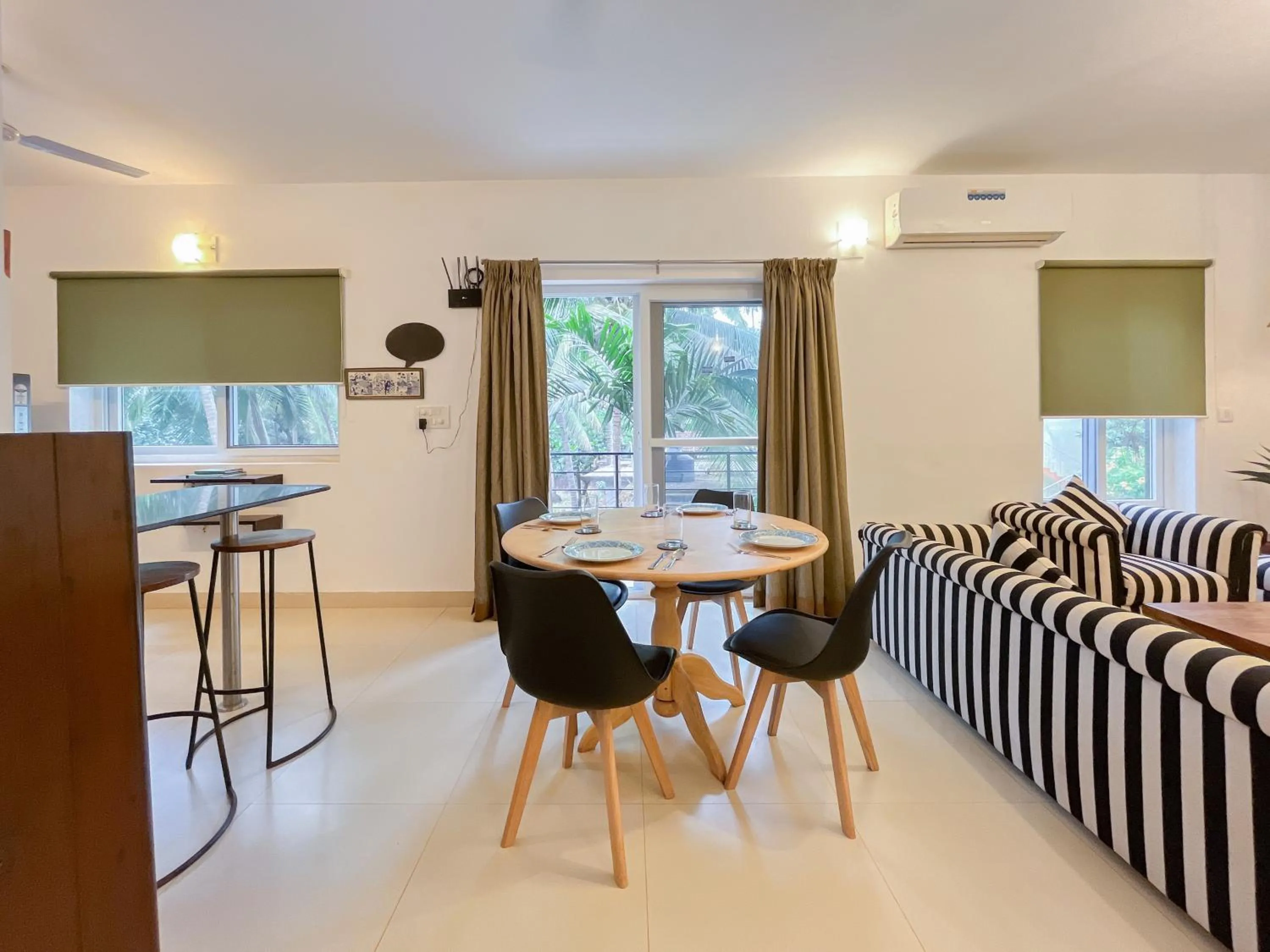 Dining area in Rainforest Enclave, Arpora - 10 mins to Baga beach