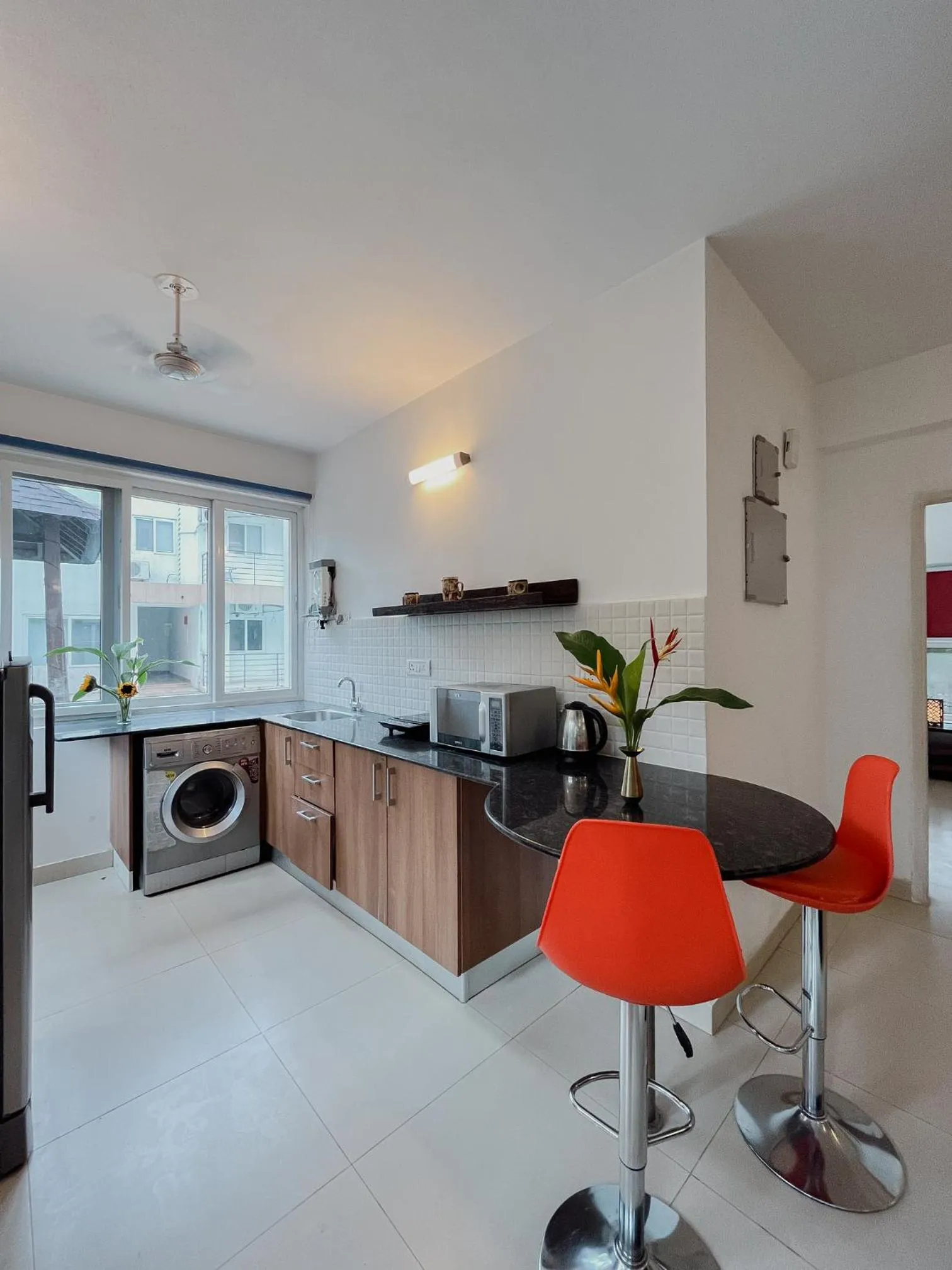 Kitchen or kitchenette in Rainforest Enclave, Arpora - 10 mins to Baga beach