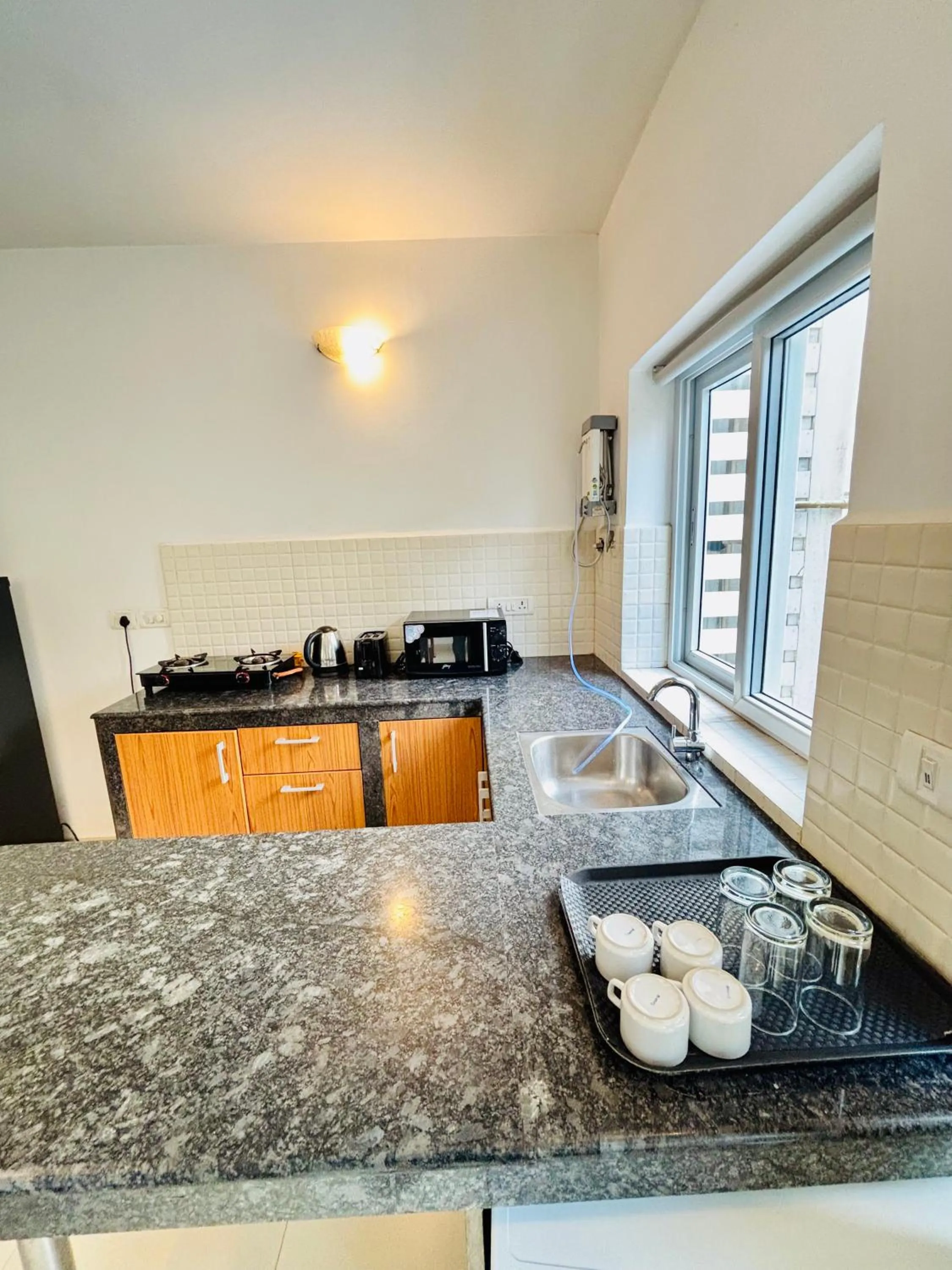 Kitchen or kitchenette in Rainforest Enclave, Arpora - 10 mins to Baga beach