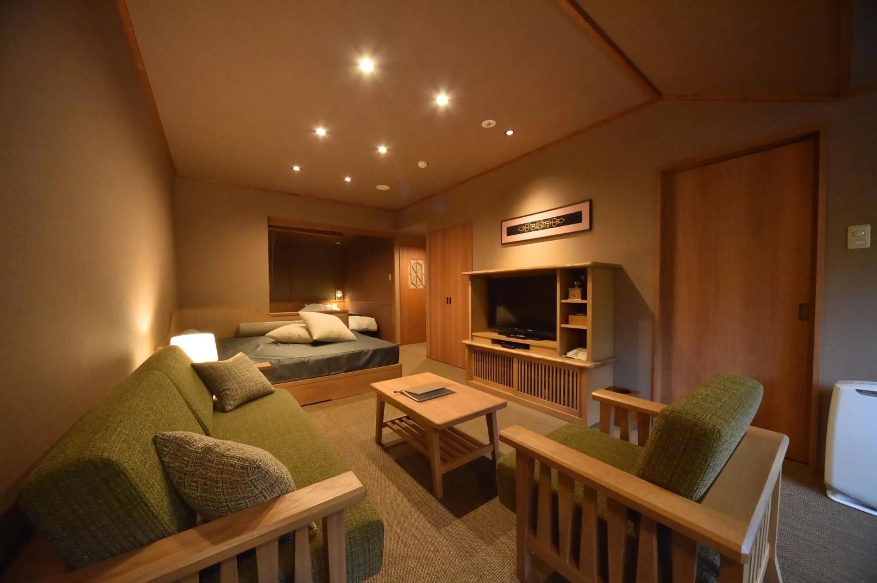 Photo of the whole room, Bed in La Vista Akangawa