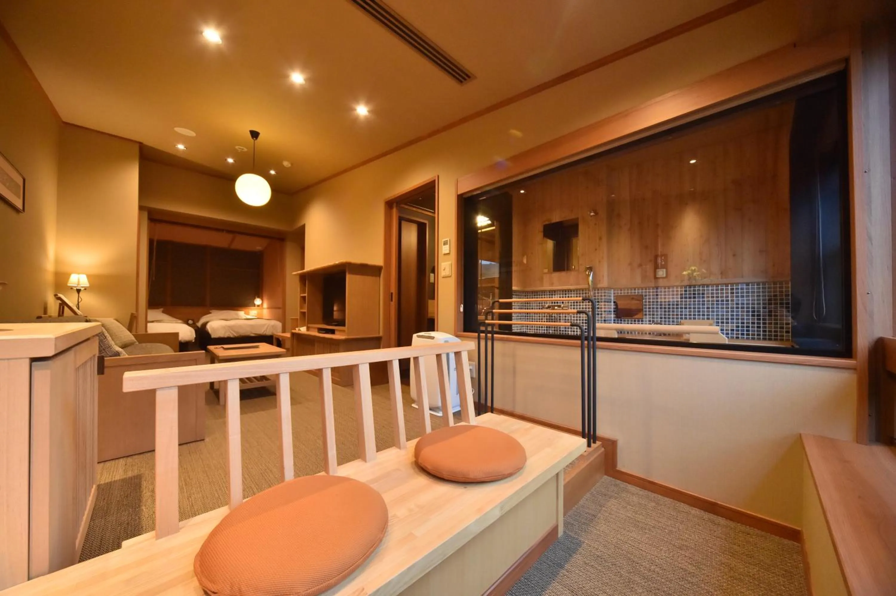 Bathroom, Bed in La Vista Akangawa