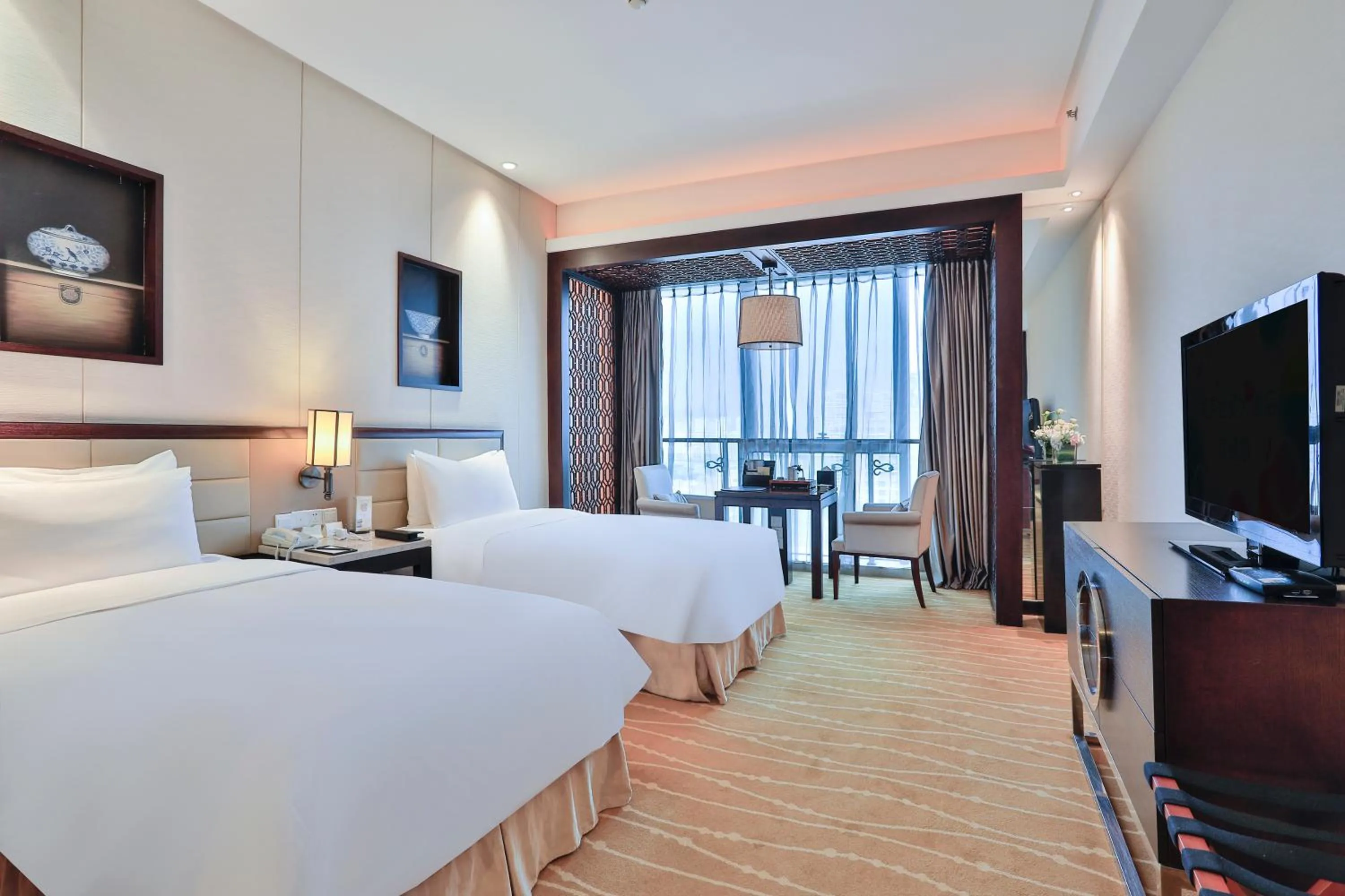 Bed in SSAW Boutique Hotel Tonglu World Trade