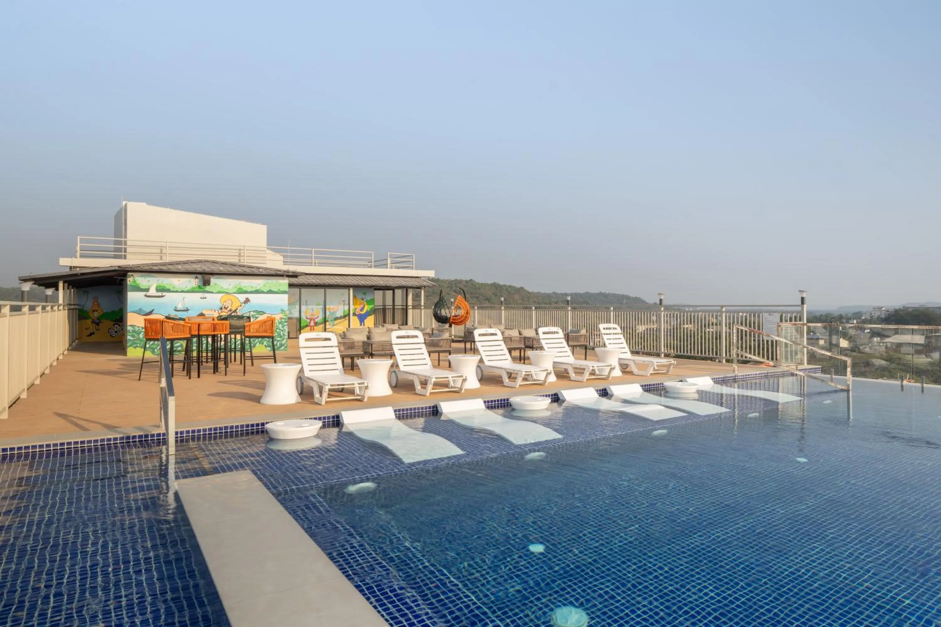 Pool view in Hilton Garden Inn Goa Calangute