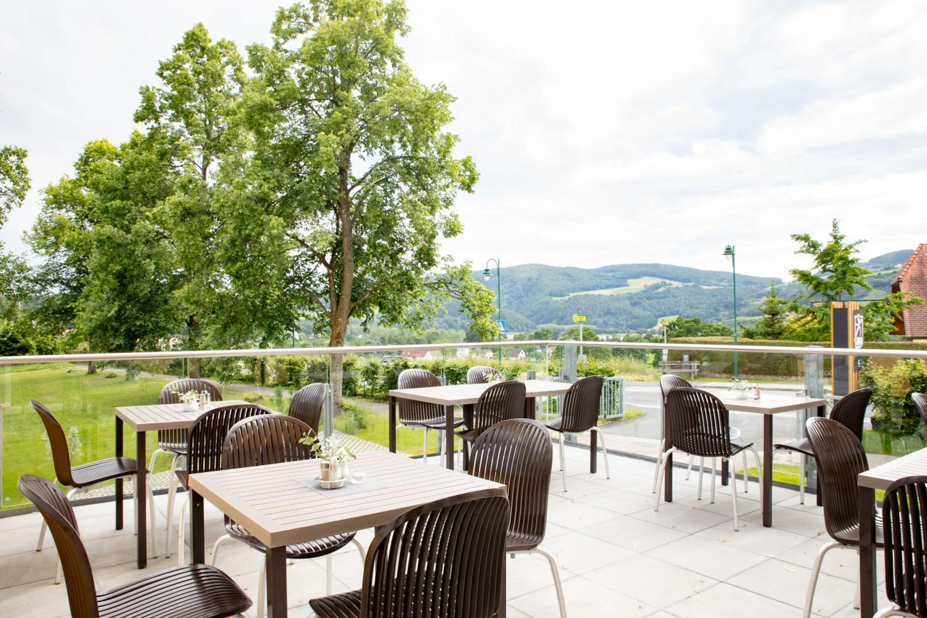 Balcony/Terrace in JUFA Hotel Stubenbergsee