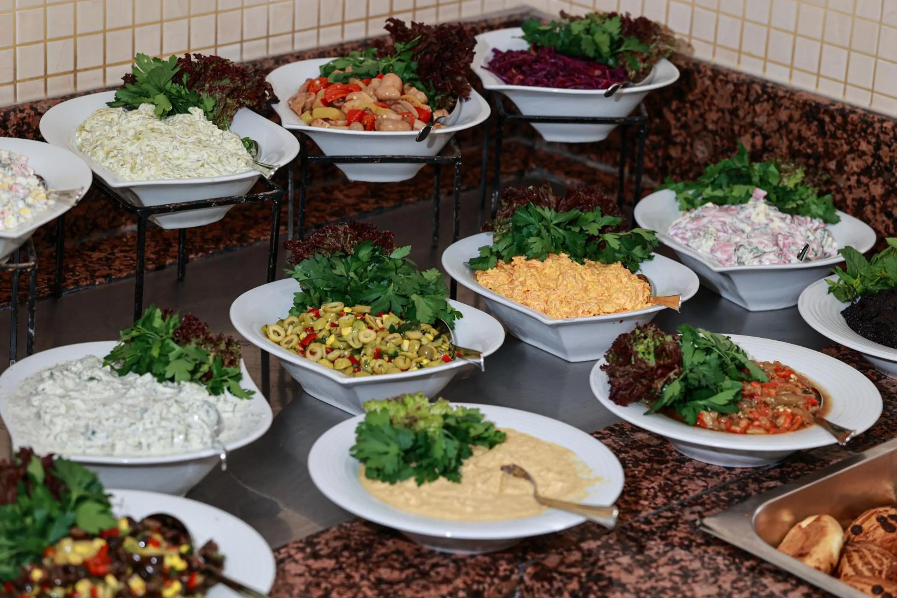 Buffet breakfast in Nova Plaza Orion Hotel