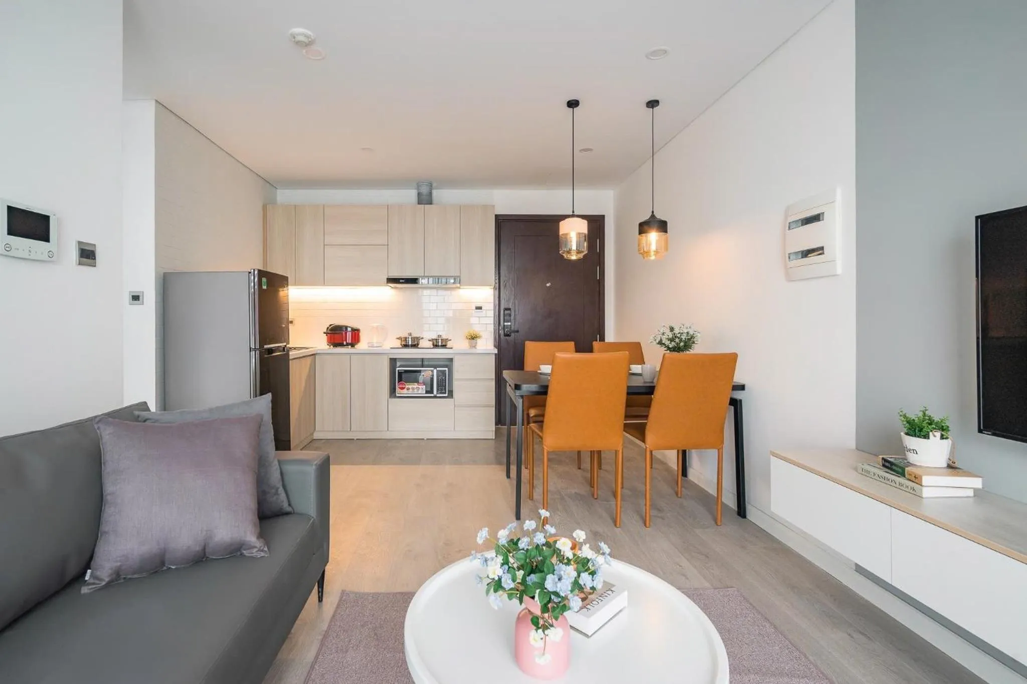 Kitchen or kitchenette in Vinhomes D'capital Premium Apartment