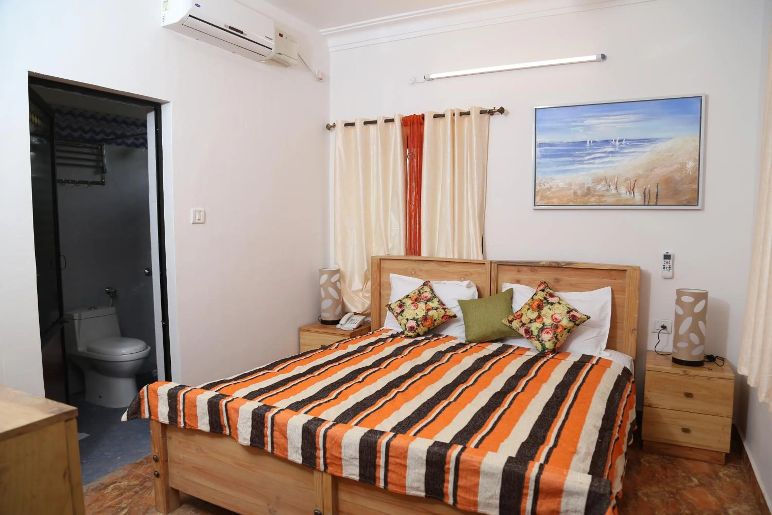 Photo of the whole room, Bed in Villa Baywalk Goa - 200 meters from Morjim Beach