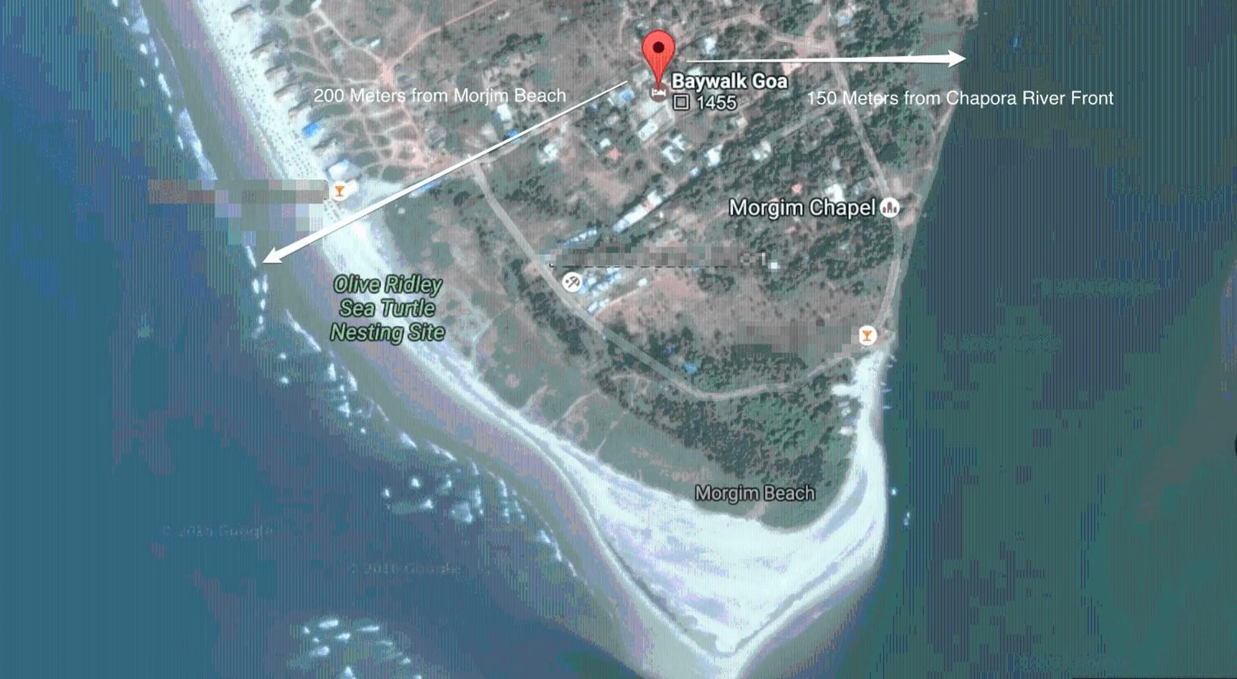 Beach in Villa Baywalk Goa - 200 meters from Morjim Beach