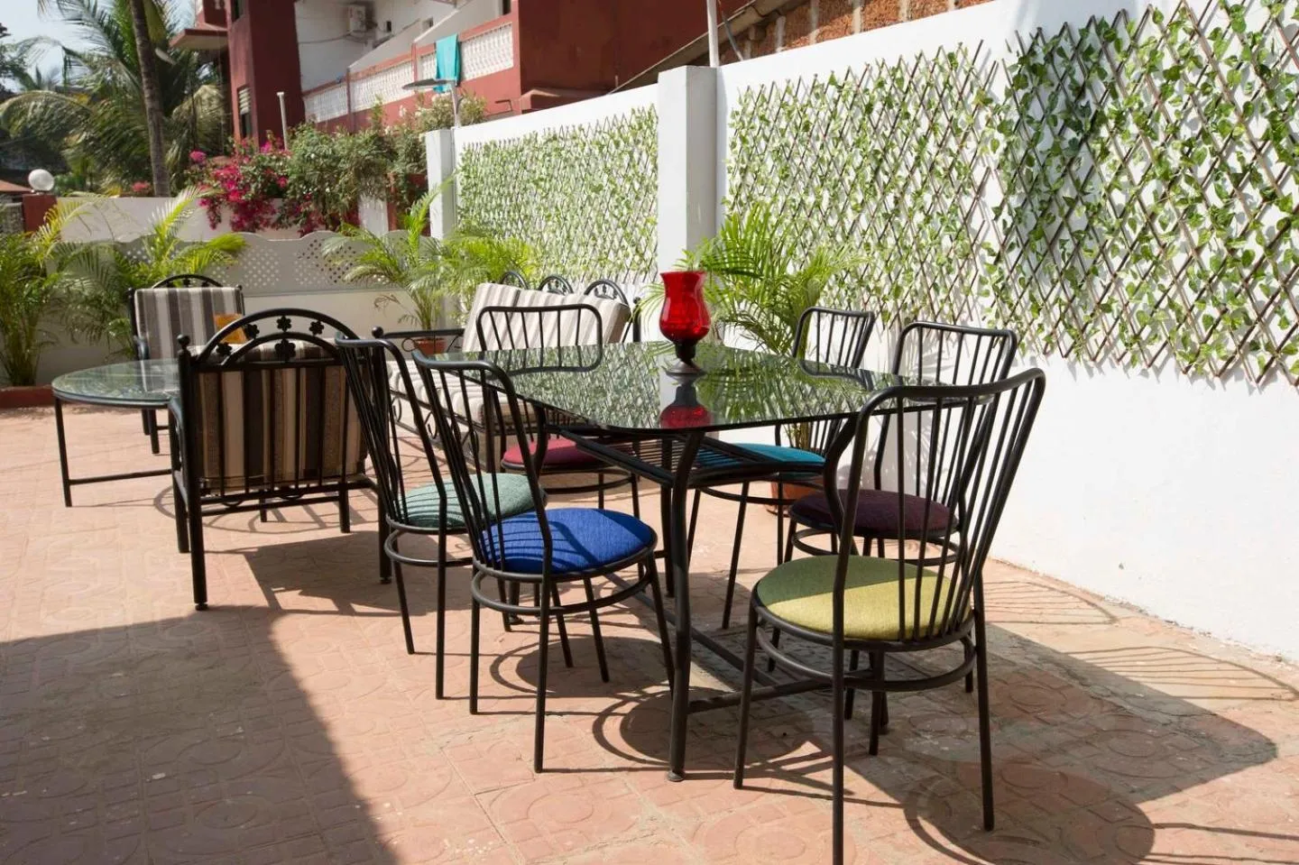 Seating area in Villa Baywalk Goa - 200 meters from Morjim Beach