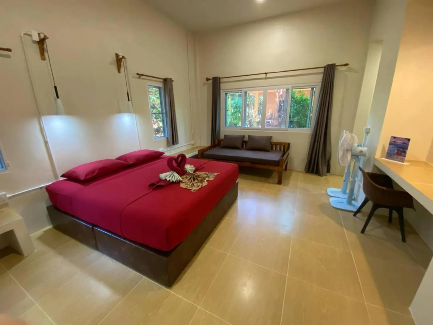 Bed in JJ Beach Resort & JJ Seafood