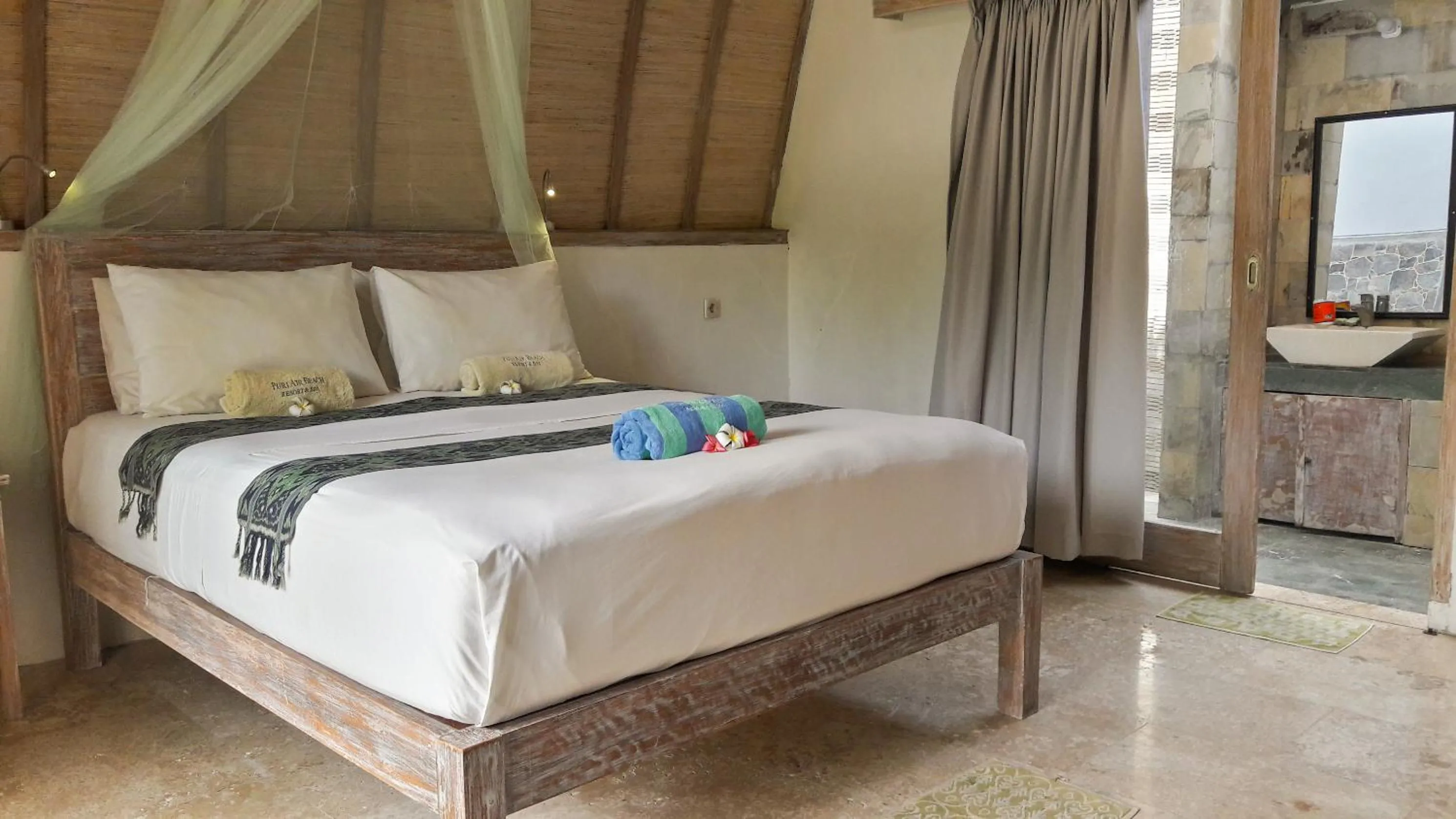 Bed in Puri Air Beach Resort & Spa