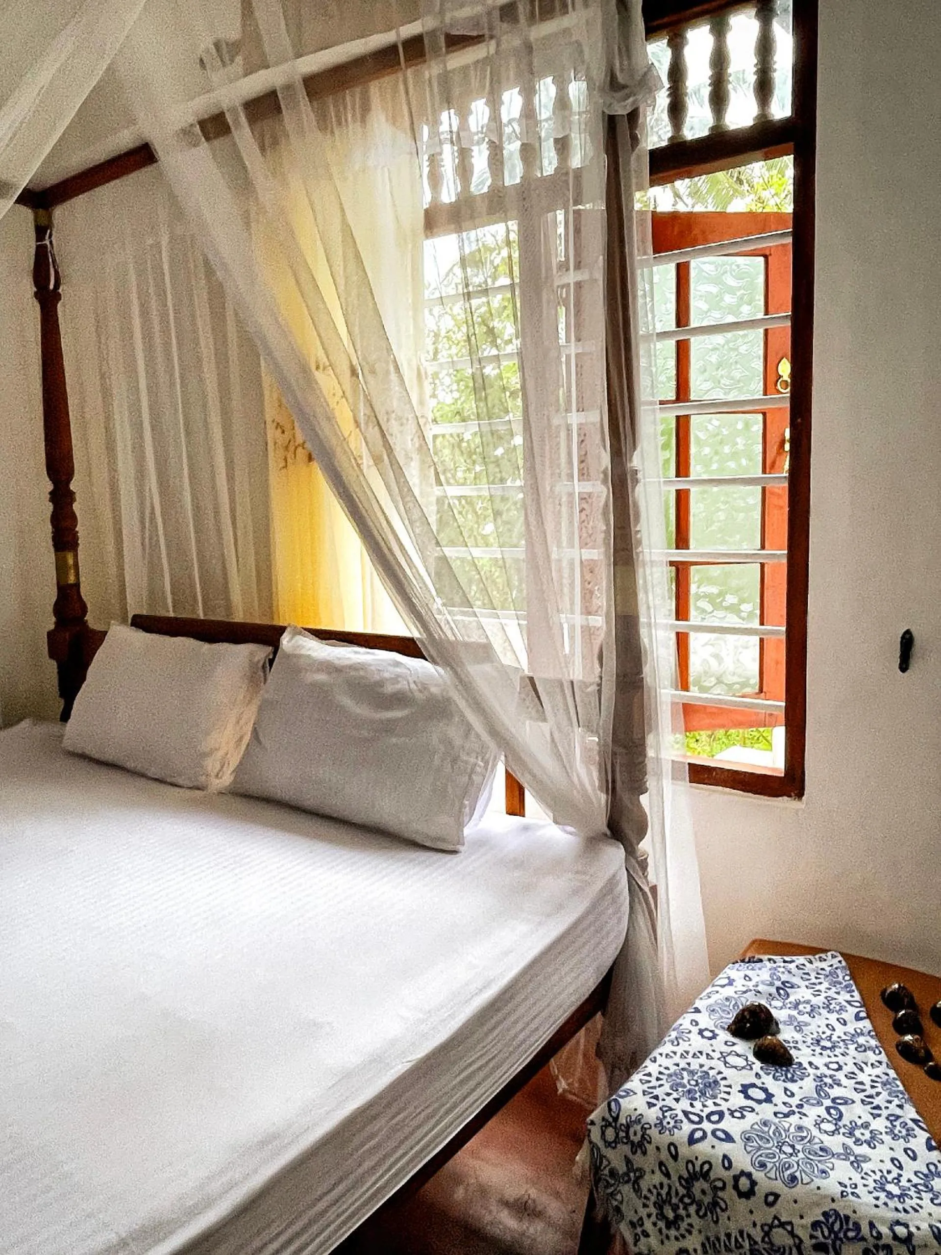 Bed in Wasana Ocean View Villa Mirissa