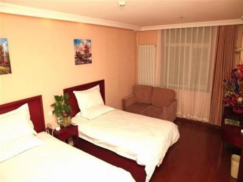 Bed in GreenTree Inn Beijing Yanqing District Gaota Road Express Hotel