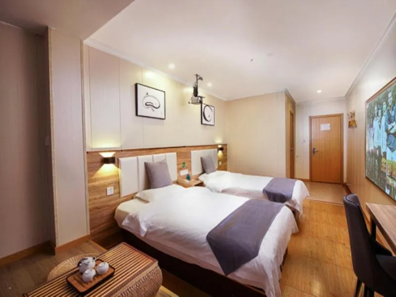 Bed in GreenTree Inn Nanjing Qinhuai District Xinjiekou Subway Station Express Hotel