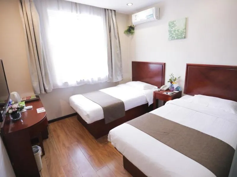 Bed in GreenTree Inn Hebei Baoding Sanfeng Road Agricultural University Shell Hotel