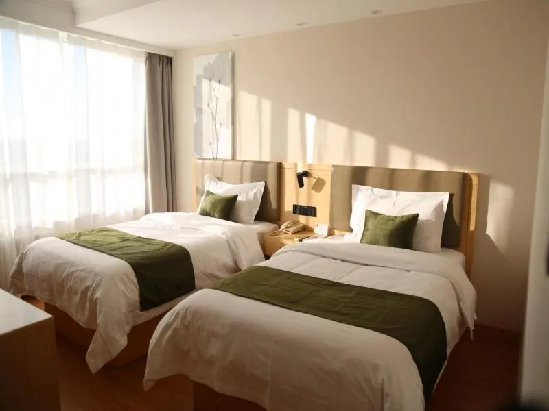 Bed in GreenTree Inn Hebei Langfang Development Zone Convention and Exhibition Centre Business Hotel