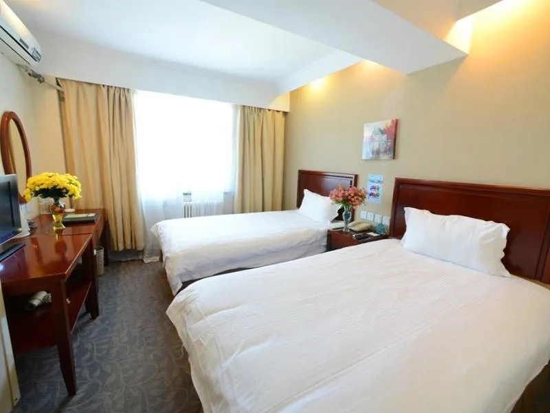 Bed in GreenTree Inn Hebei Langfang Dachang South HuaAn Road Express Hotel