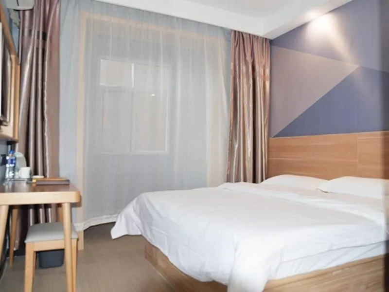 Bed in GreenTree Inn Shanxi Taiyuan Hanxiguan Street Wanda Mansion Shell Hotel
