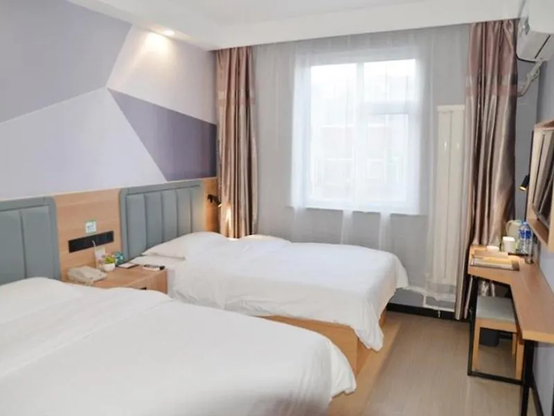 Bed in GreenTree Inn Shanxi Taiyuan Hanxiguan Street Wanda Mansion Shell Hotel