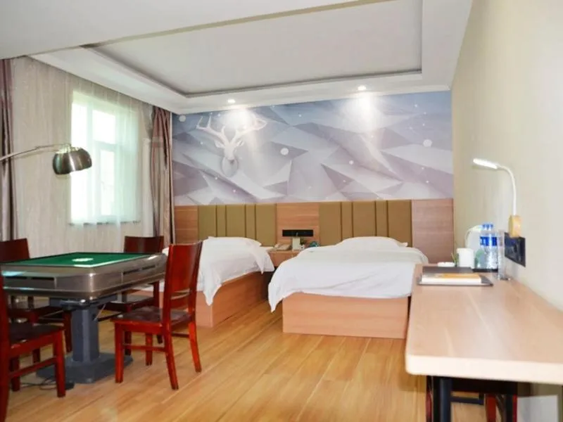 Bed in GreenTree Inn Shanxi Taiyuan Hanxiguan Street Wanda Mansion Shell Hotel