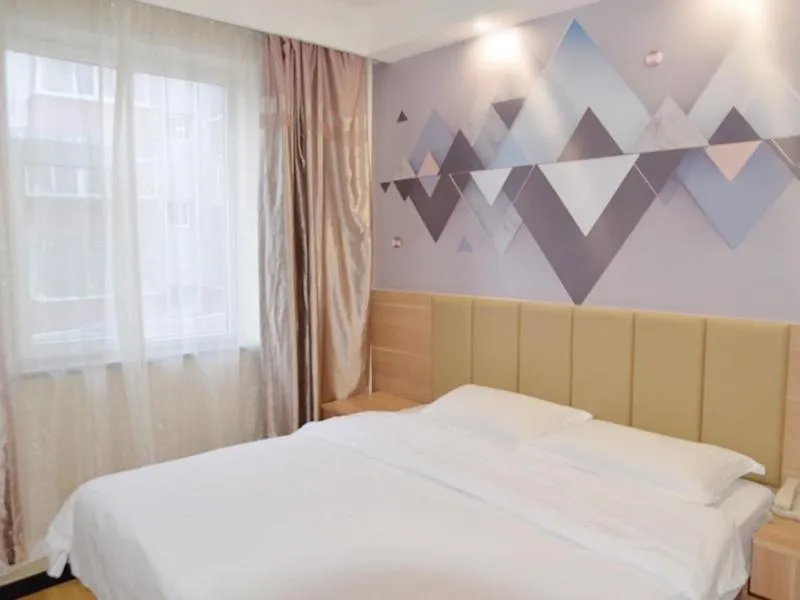 Bed in GreenTree Inn Shanxi Taiyuan Hanxiguan Street Wanda Mansion Shell Hotel