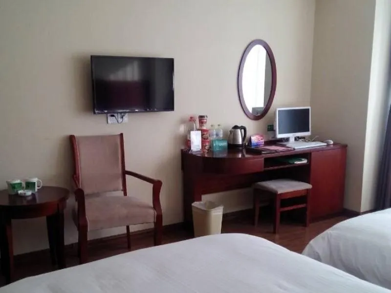 Bed in GreenTree Inn Shandong Zibo Railway Station Jinjing Avenue Business Hotel
