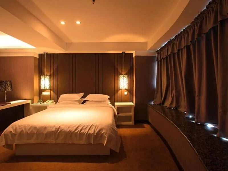 Bed in GreenTree Inn Shandong Zibo Railway Station Jinjing Avenue Business Hotel