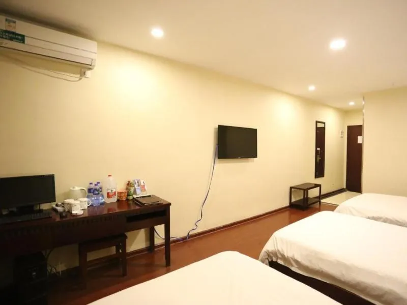 Bed in GreenTree Inn Anhui Suzhou Railway Station Express Hotel