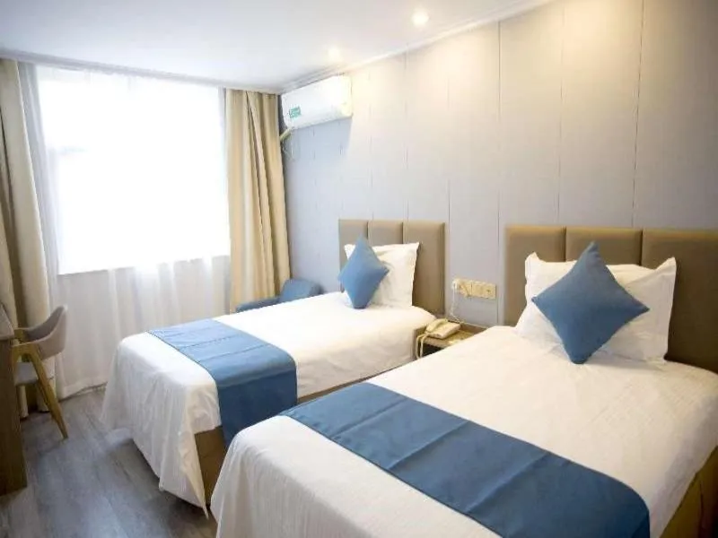 Bed in GreenTree Inn Anhui Tongling North Yian Road Fortune Plaza Express HotelPlaza Express Hotel