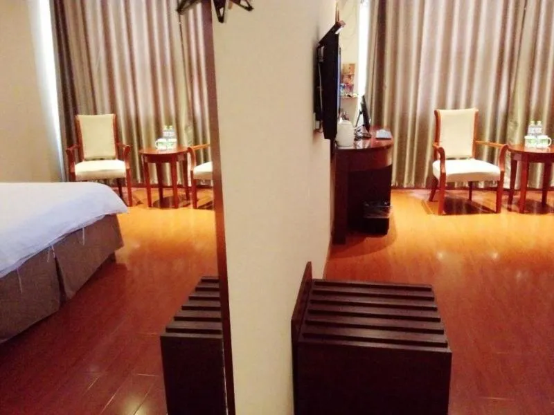 Bed in GreenTree Inn Shandong Liaocheng Chiping East Huixin Road Business Hotel