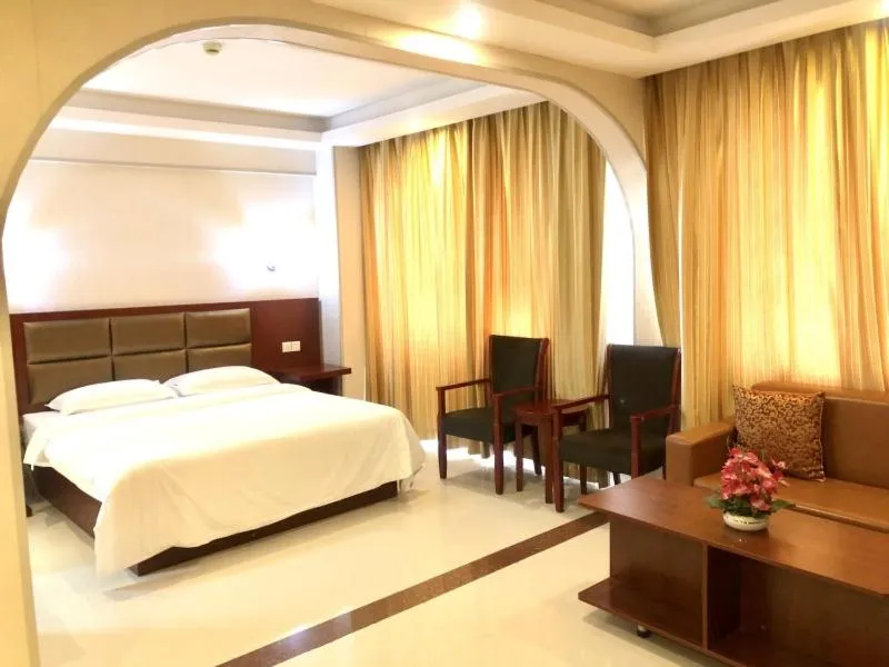 Bed in GreenTree Inn Shandong Liaocheng Town Dongchang Road Zhuanpan Business Hotel
