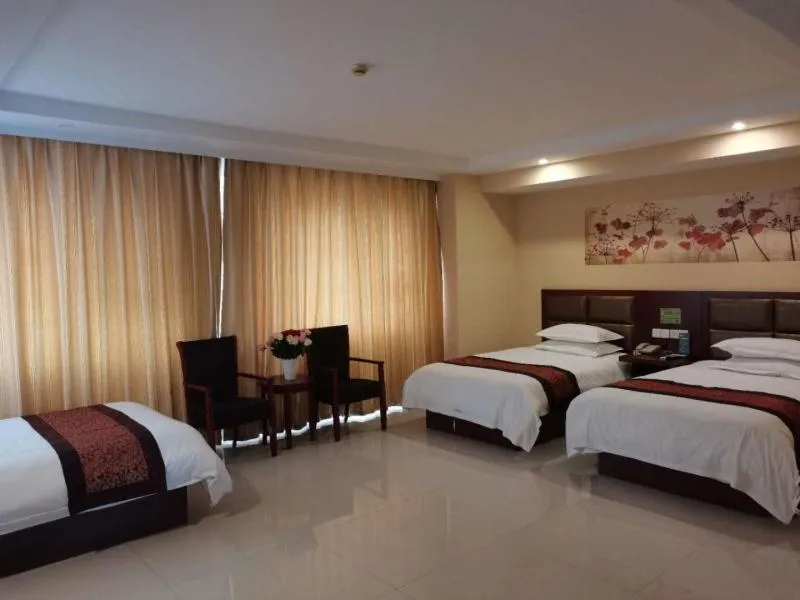 Bed in GreenTree Inn Shandong Liaocheng Town Dongchang Road Zhuanpan Business Hotel