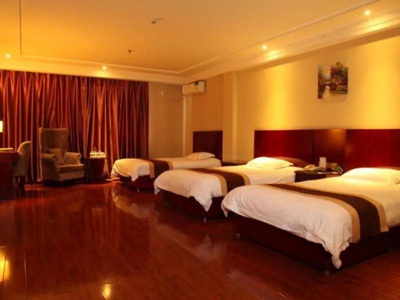 Bed in GreenTree Inn Gansu Wuwei East Beiguan Road Express Hotel