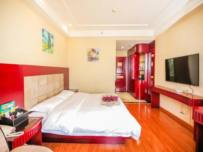 Bed in GreenTree Inn Gansu Wuwei East Beiguan Road Express Hotel