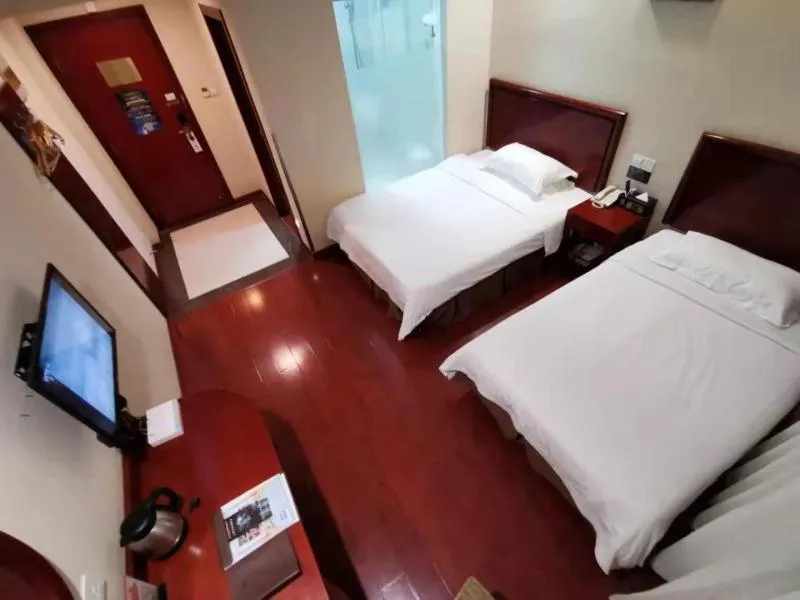 Bed in Greentree Inn Jiangsu Suzhou Kunshan Development Zone Penglang Xinxing Road Express Hotel